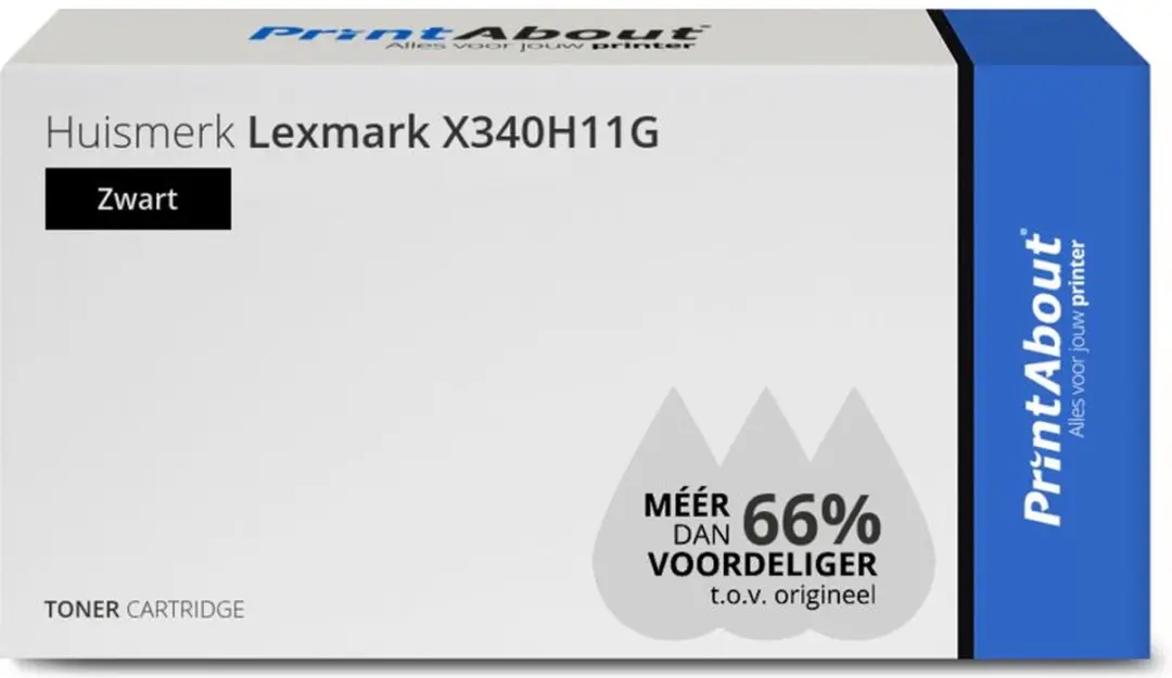 PrintAbout X340H11G-PA Toner Zwart - 6.500 pagina's