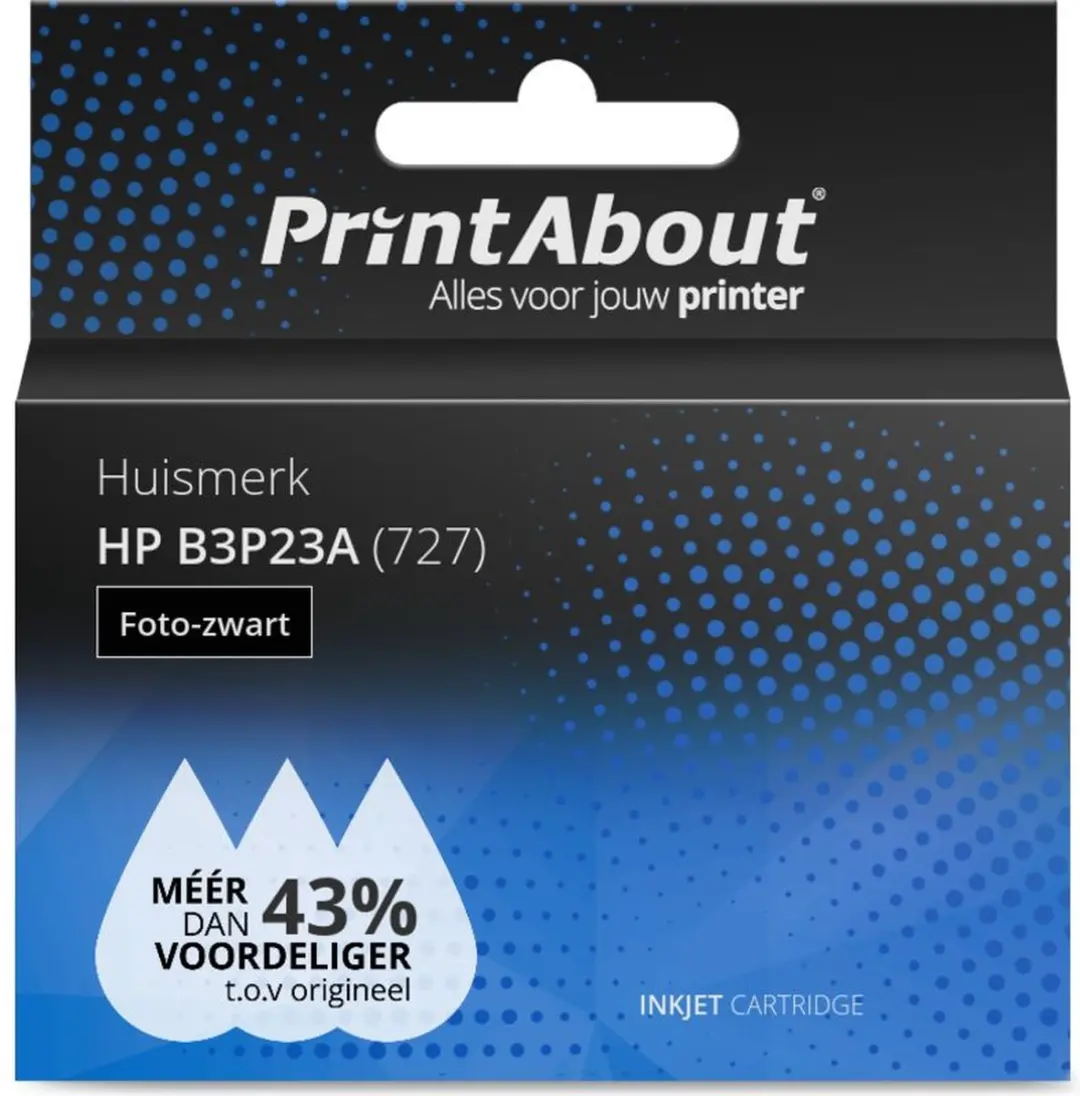 PrintAbout HP B3P23A Inktcartridge Foto-zwart XL - 130ml
