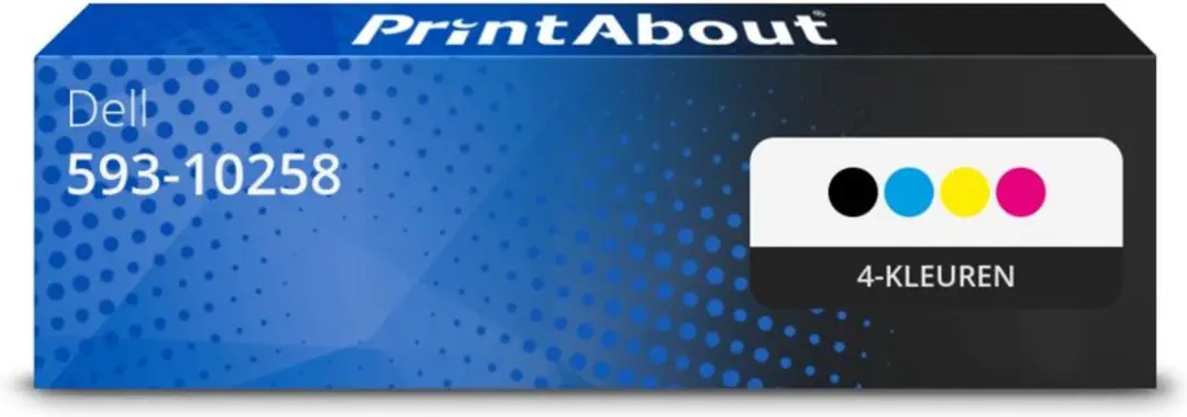 PrintAbout Huismerk 593-10258-PA2 Toner 4-kleuren Voordeelbundel - 9.000 Afdrukken
