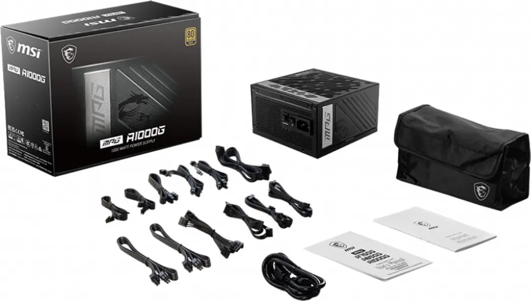 MSI MPG A1000G Voeding 1000W - Zwart
