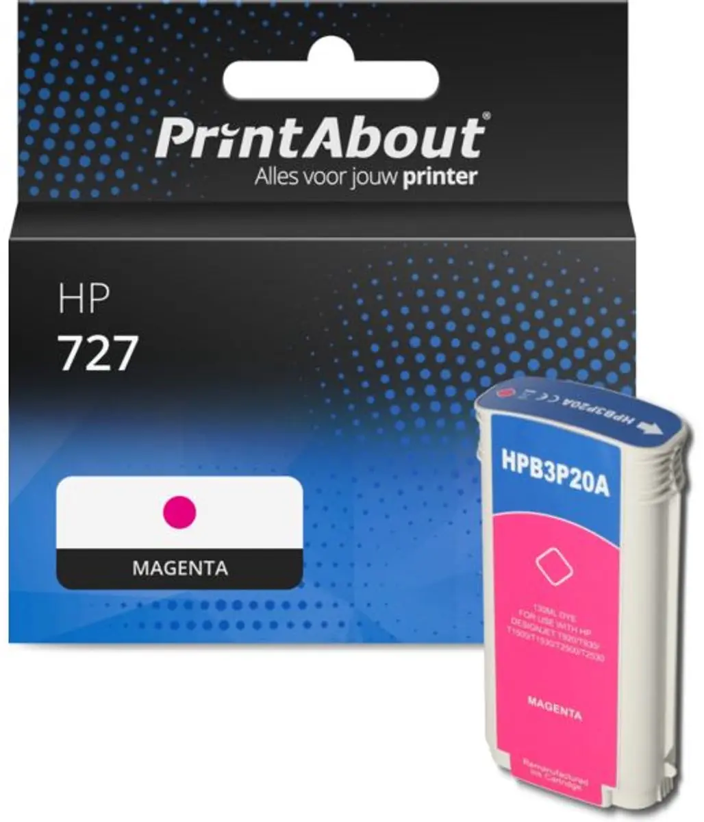 PrintAbout HP B3P20A Inktcartridge Magenta
