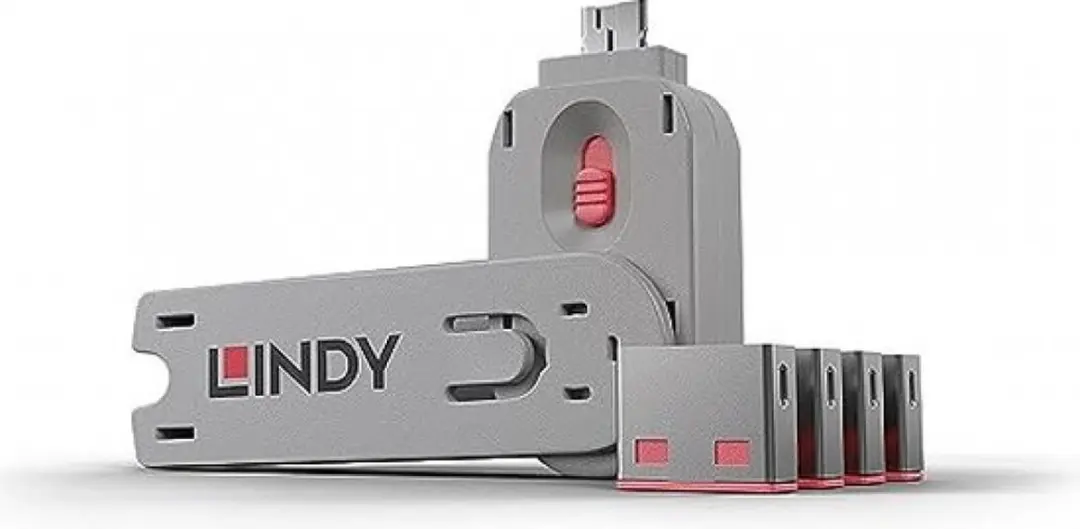 Lindy USB-Lock USB-A Poortslot Set 4 Stuks - Roze
