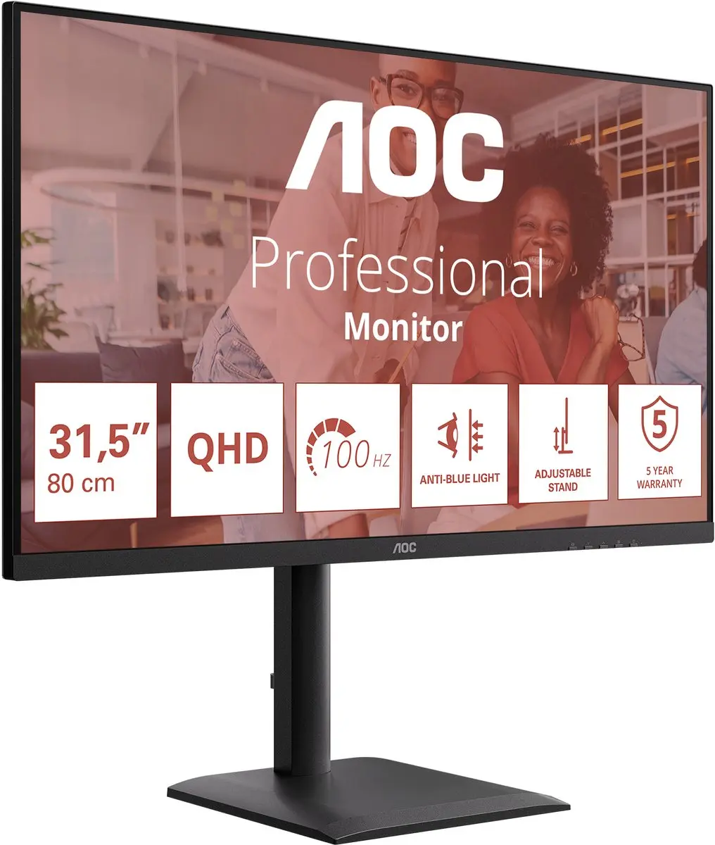 AOC E4 Q32E4U Monitor 31.5" Quad HD - 2560x1440 - Zwart