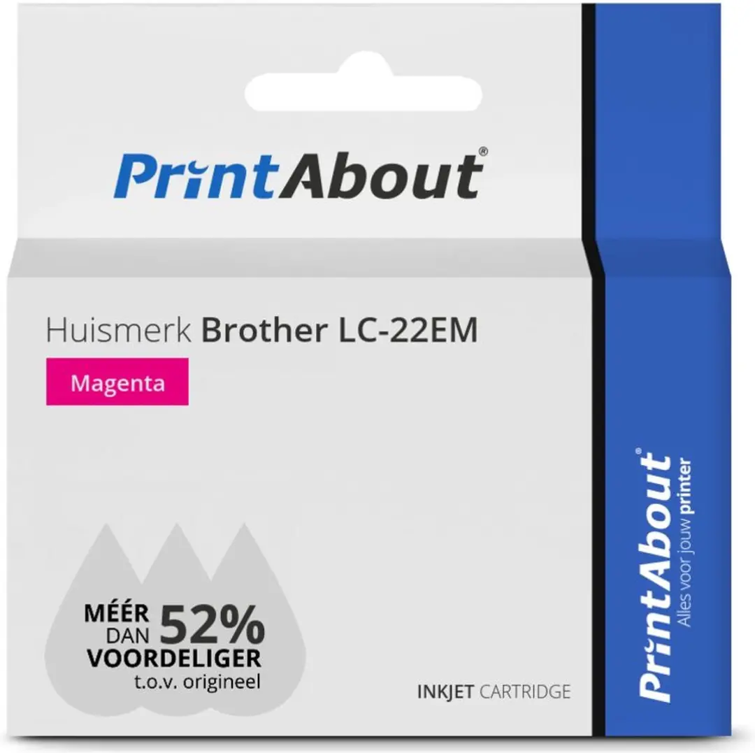 PrintAbout Brother LC-22EM Magenta Inktcartridge