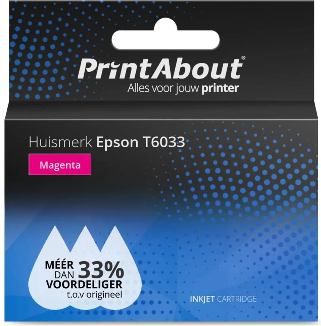 PrintAbout T6033 Magenta XL Inktcartridge