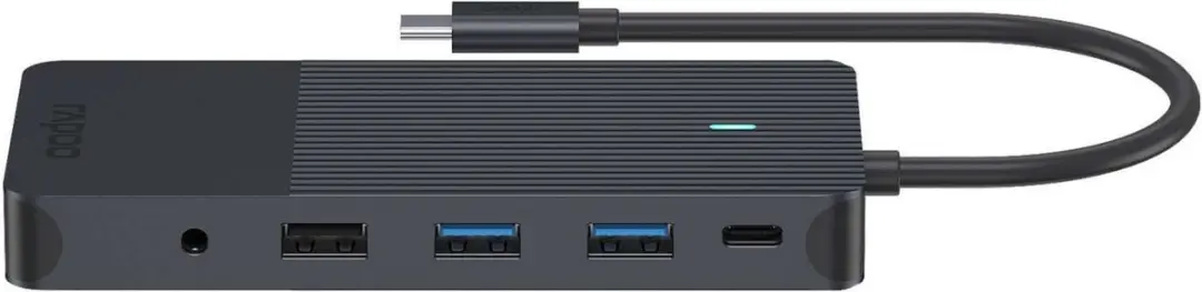 Rapoo UCM-2006 USB-C Multiport Adapter 12-in-1 - Donker Grijs - afbeelding 5 van 6