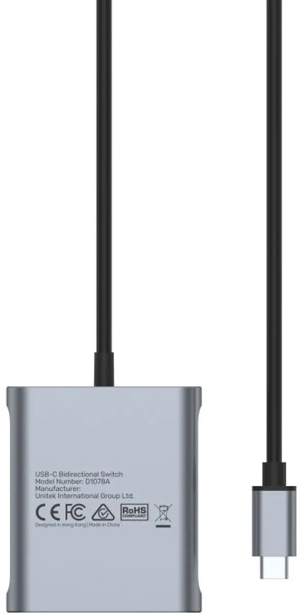 Unitek D1078A USB-C Interface Hub - Grijs - afbeelding 2 van 6
