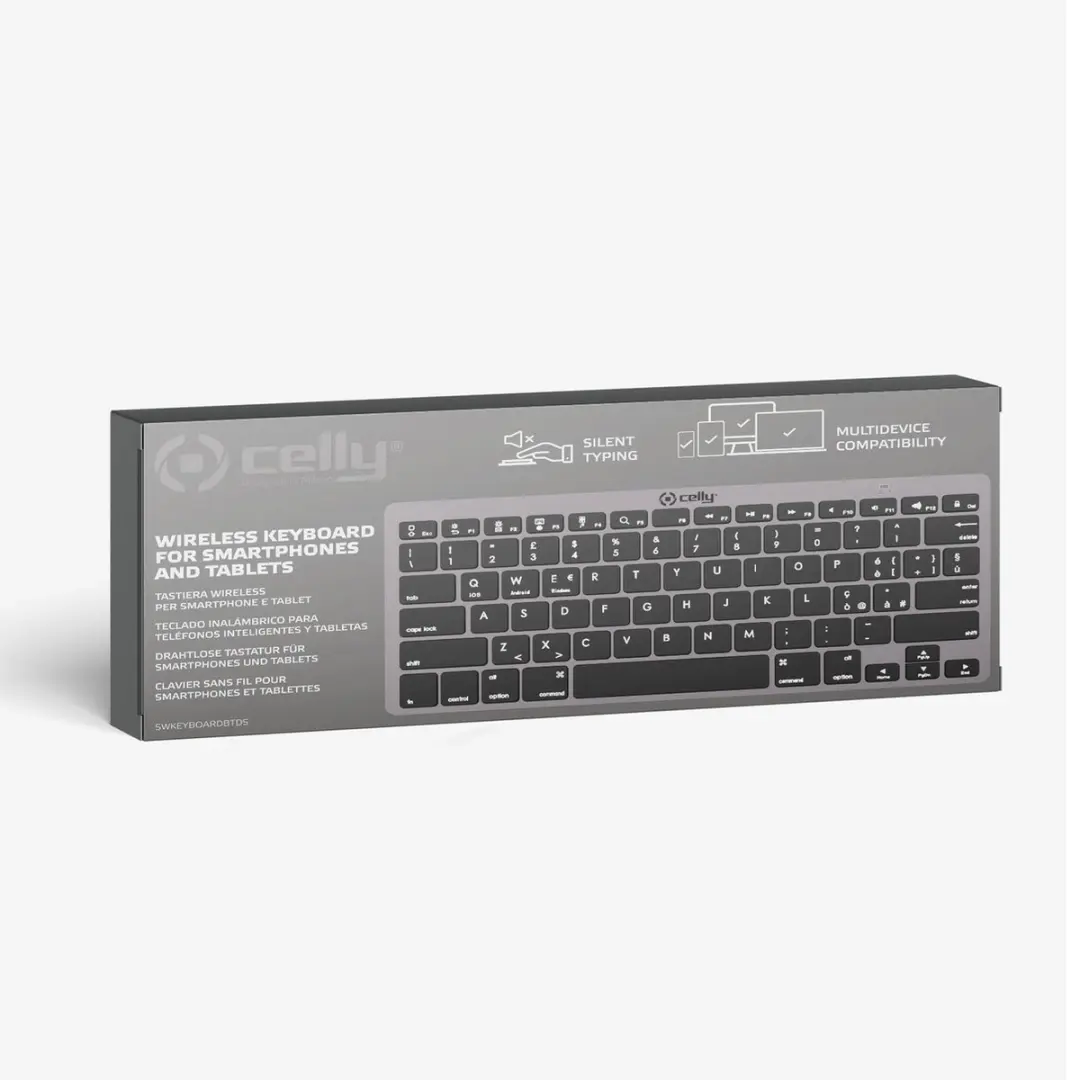 Celly Smart Worker SWKEYBOARDBT Toetsenbord - Draadloos QWERTY Grijs