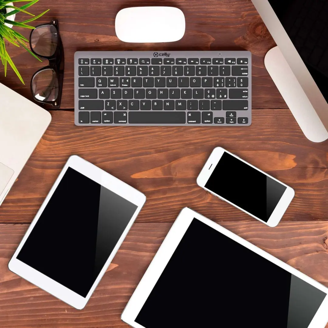 Celly Smart Worker SWKEYBOARDBT Toetsenbord - Draadloos QWERTY Grijs