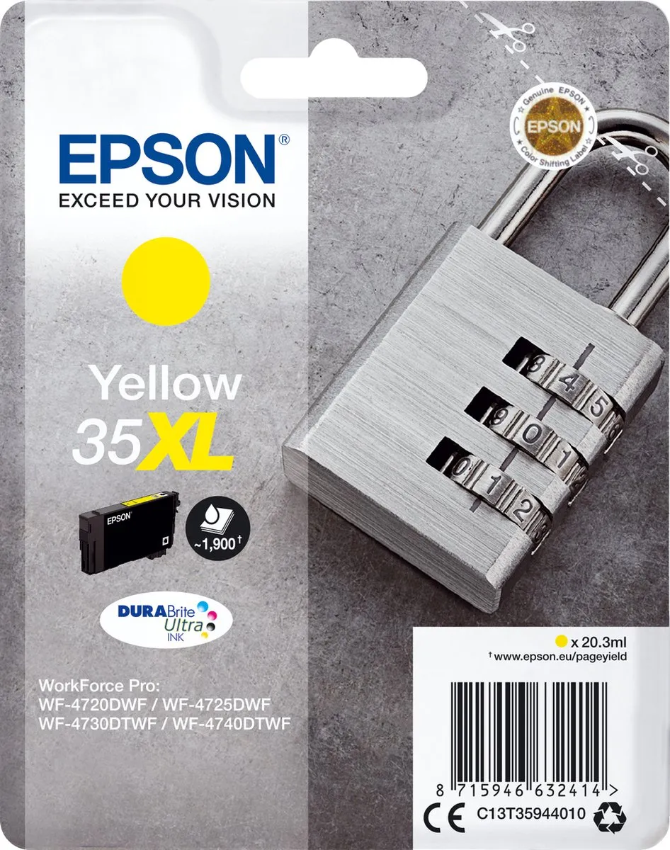 Epson 35XL Geel Inktcartridge - 20ml