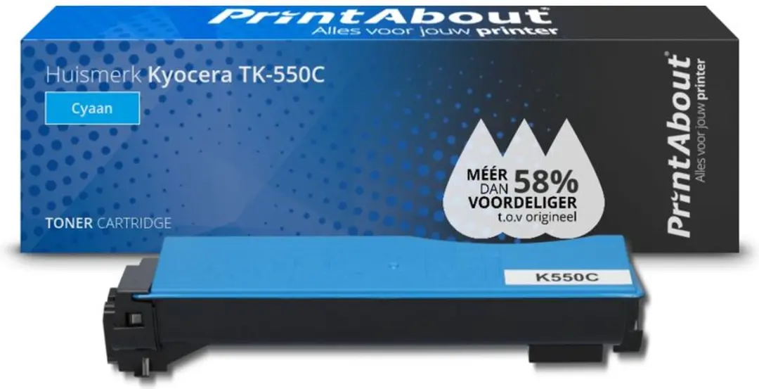 PrintAbout Huismerk TK-550C-PA Toner - Cyaan