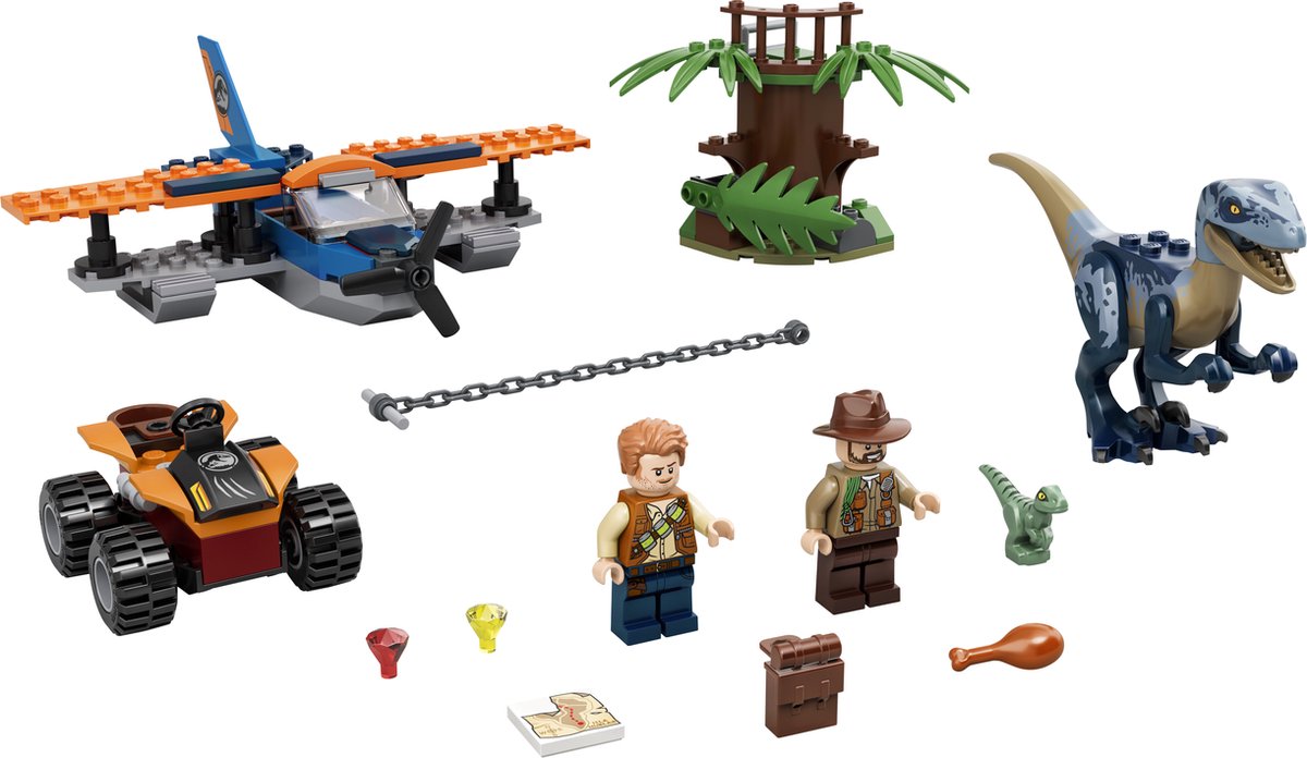 LEGO Jurassic World 4+ Velociraptor: Tweedekker Reddingsmissie​ - 75942