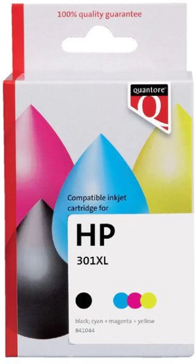 Quantore Inktcartridge 841044 - 21ml - o.a. HP 301XL - 2 Stuks