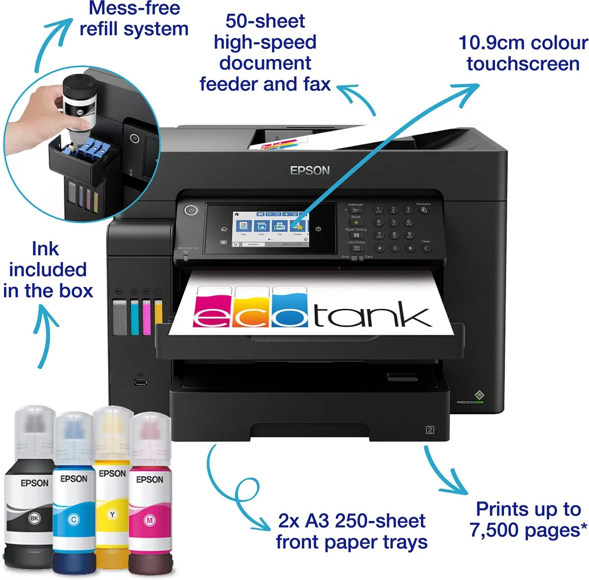 Epson EcoTank ET-16605 All-in-One Printer - Zwart