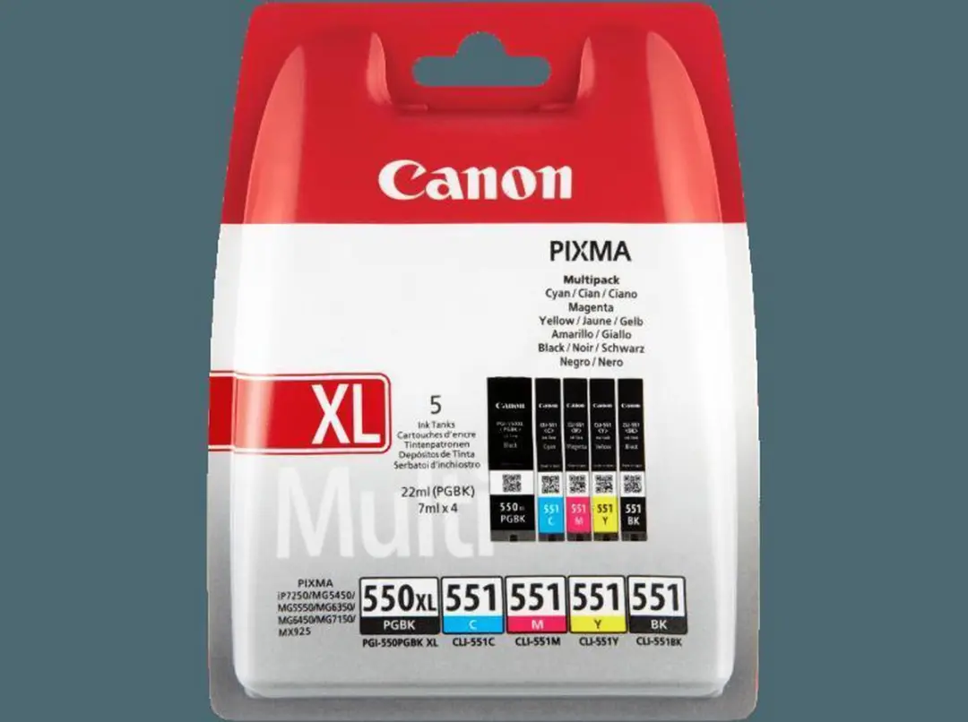 Canon PG-550XL/CL-551 Inktcartridges Multipack - 5 Stuks