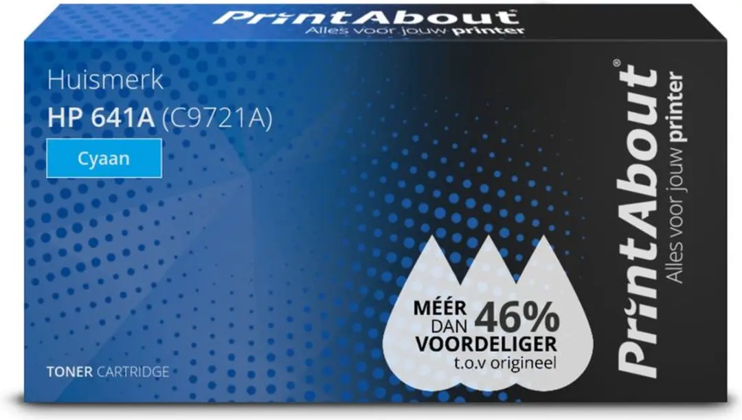 PrintAbout HP 641A C9721A Toner Cyaan - 8.500 pagina's