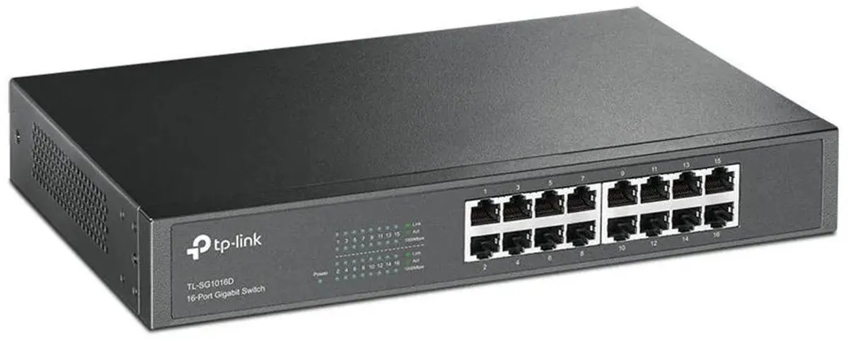 TP-Link TL-SG1016D Netwerk Switch 16 Poorten - Zwart