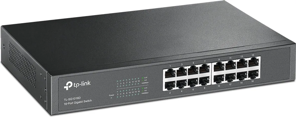 TP-Link TL-SG1016D Netwerk Switch 16 Poorten - Zwart