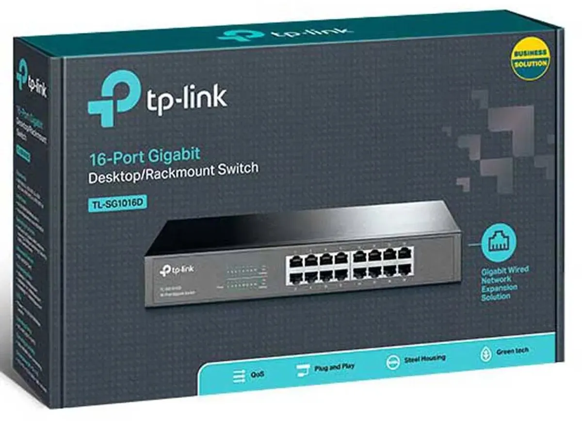 TP-Link TL-SG1016D Netwerk Switch 16 Poorten - Zwart