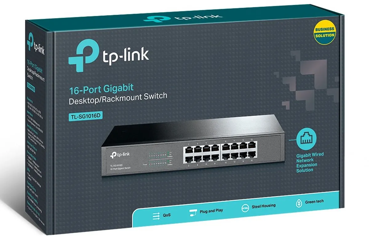 TP-Link TL-SG1016D Netwerk Switch 16 Poorten - Zwart