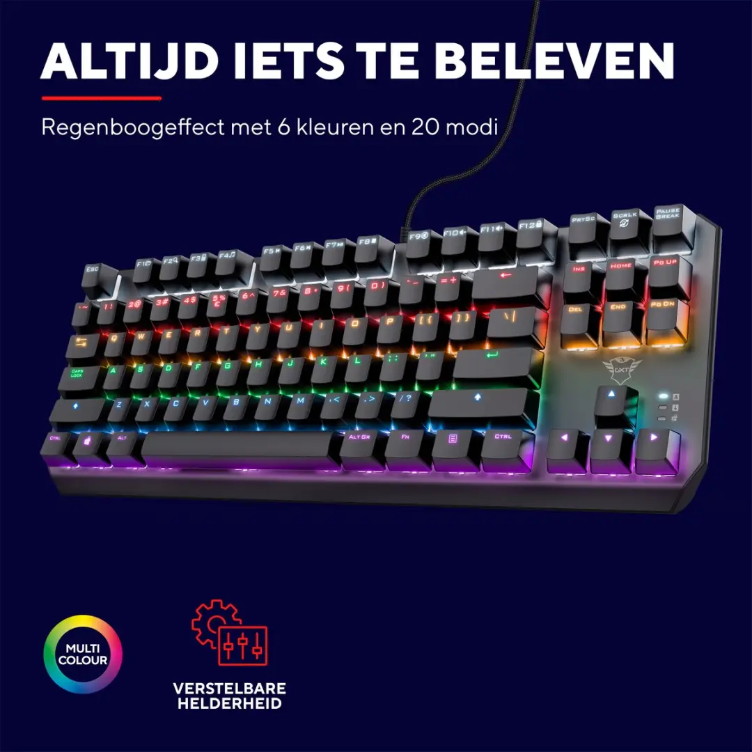 Trust GXT 834 Callaz Bedraad Gaming Toetsenbord - Zwart