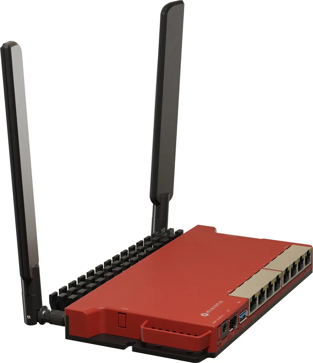 MikroTik L009UiGS-2HaxD-IN Router - 8x Gigabit LAN - 1x USB 3.0 - Rood