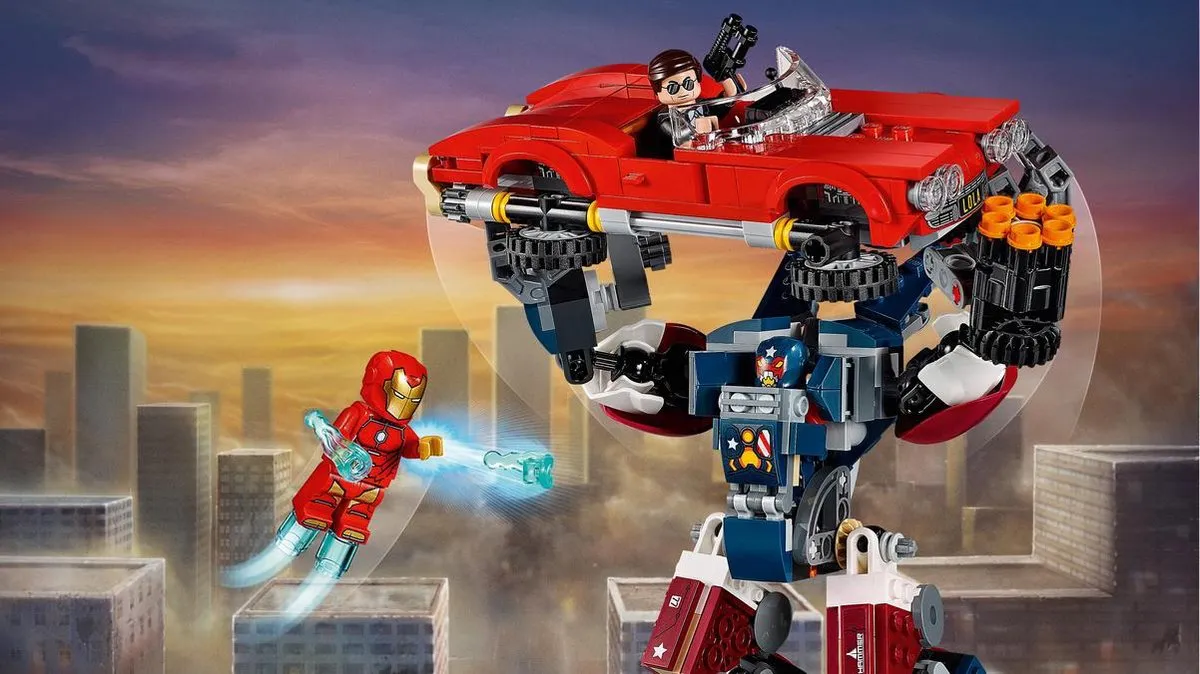 LEGO Super Heroes 76077 Iron Man Detroit Steel Valt Aan - 363 Stukken - 3 Minifiguren - afbeelding 5 van 6