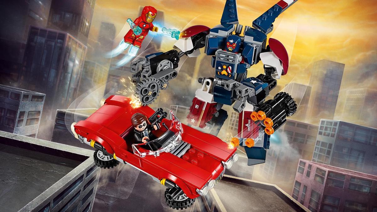 Lego Super Heroes 76077 Iron man: Detroit Steel Valt Aan