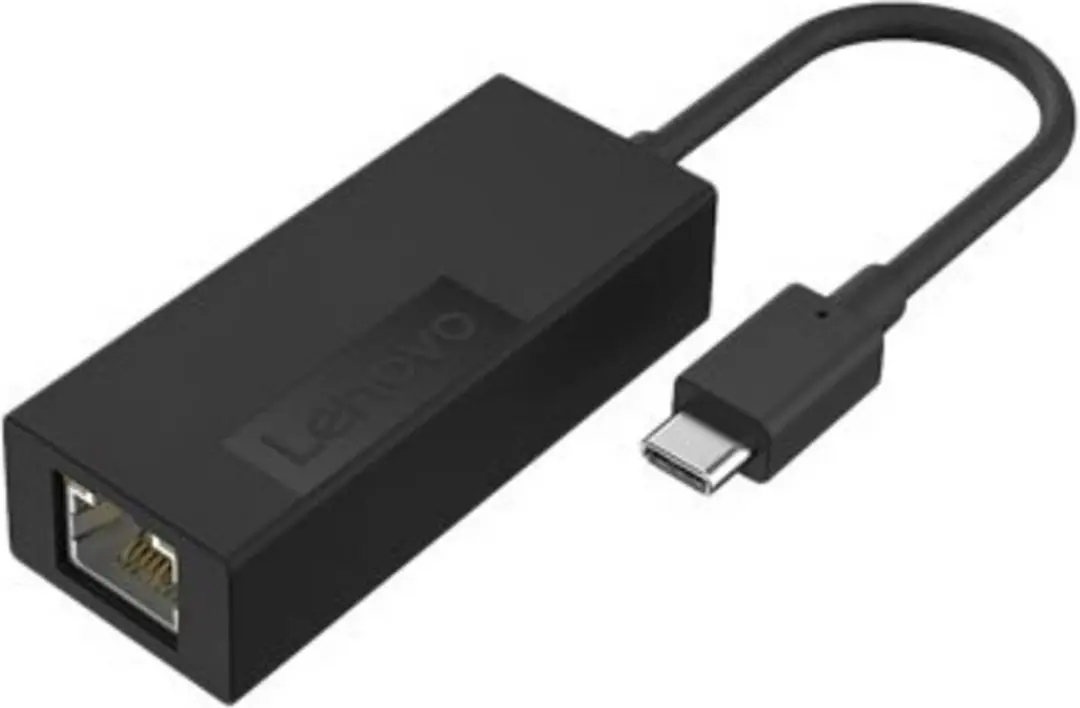 Lenovo USB-C naar Gigabit-LAN Adapter 4X91H17795 - Zwart