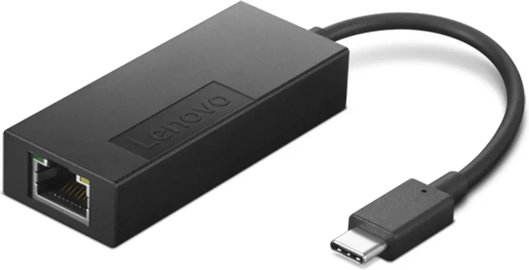 Lenovo USB-C naar Gigabit-LAN Adapter 4X91H17795 - Zwart