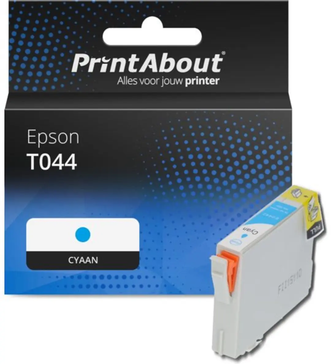 PrintAbout T044 C13T044240 Cyaan Inktcartridge - 550 pagina's - Epson
