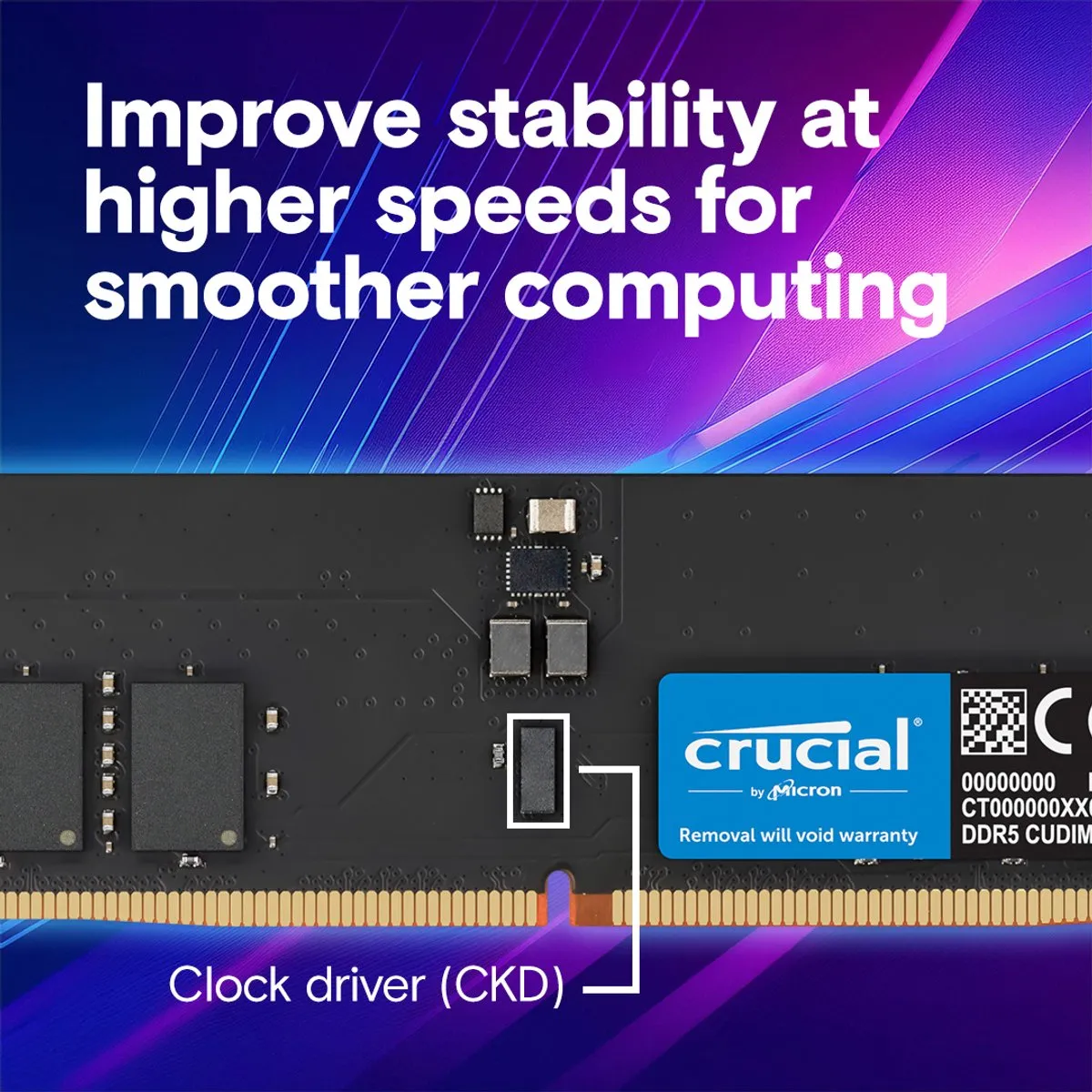 Crucial CT32G64C52CU5 DDR5 Geheugen 32GB 6400MT/s