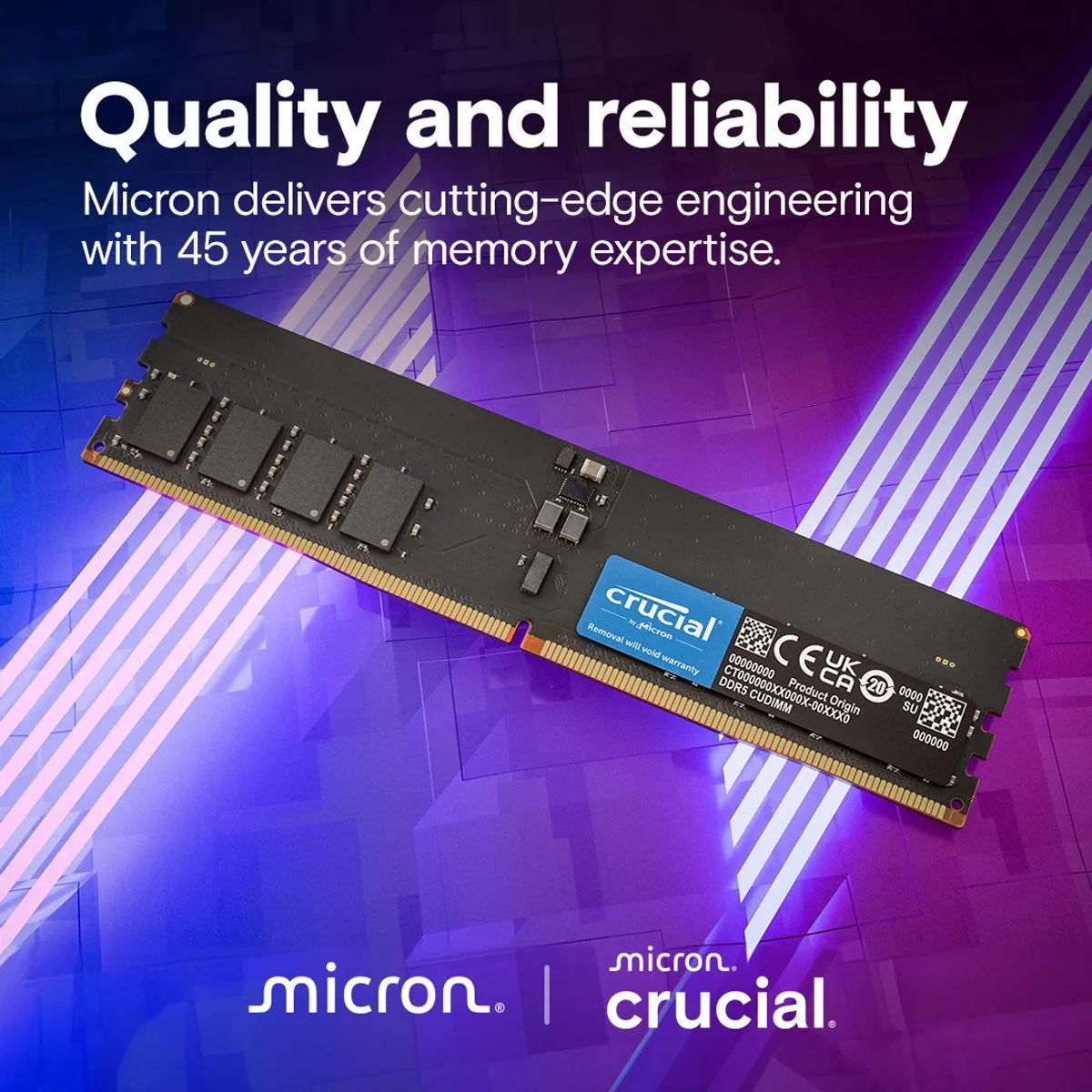 Crucial CT32G64C52CU5 DDR5 Geheugen 32GB 6400MT/s
