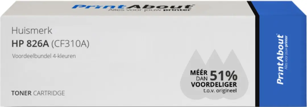 PrintAbout CF310A-PA2 Toner 4-kleuren Voordeelbundel - 130.000 pagina's