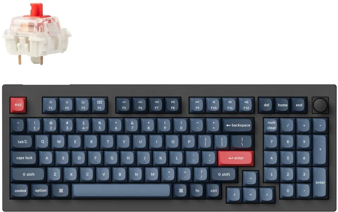 Keychron V5 Max V5M-D1 Toetsenbord - Zwart/Grijs