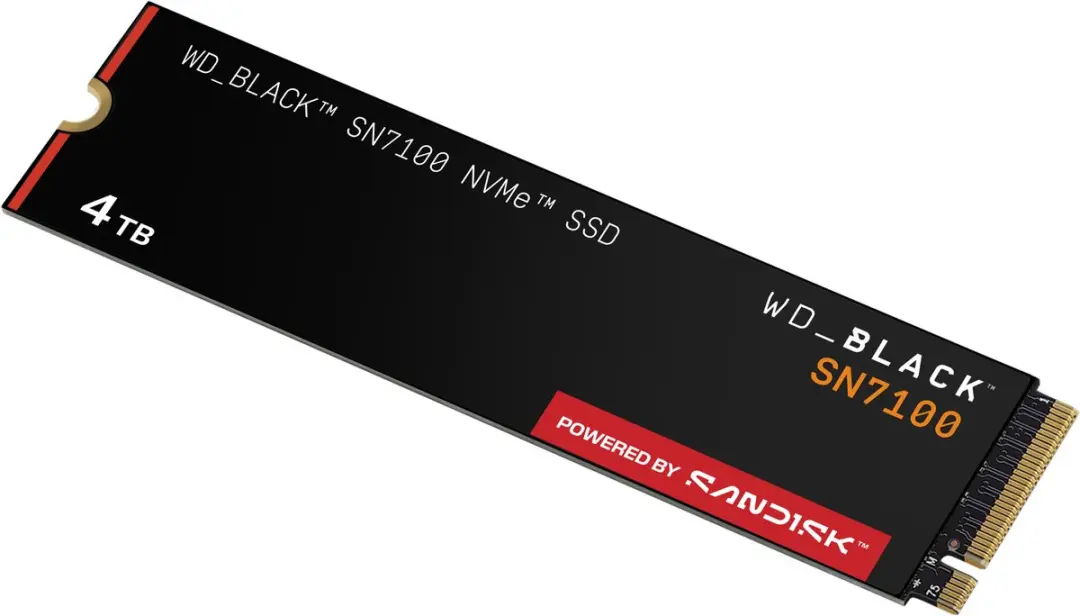 Western Digital Black SN7100 - Interne SSD - PCI Express 4.0 x4 - NVMe M.2 2280 3d v-nand (TLC) - 4 TB