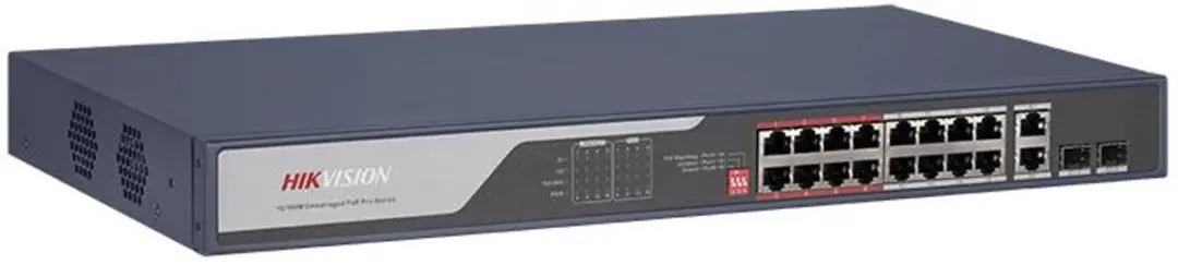 Hikvision DS-3E0318P-E(C) 16x PoE Switch - 110W - Grijs