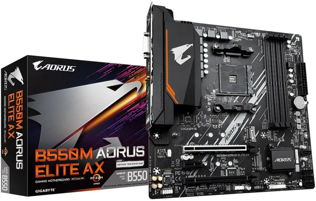 Gigabyte B550M AORUS ELITE AX Moederbord - AM4
