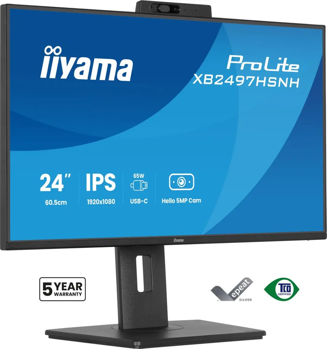 iiyama ProLite XB2497HSNH-B1 Monitor 24" Full HD IPS 100Hz USB-C