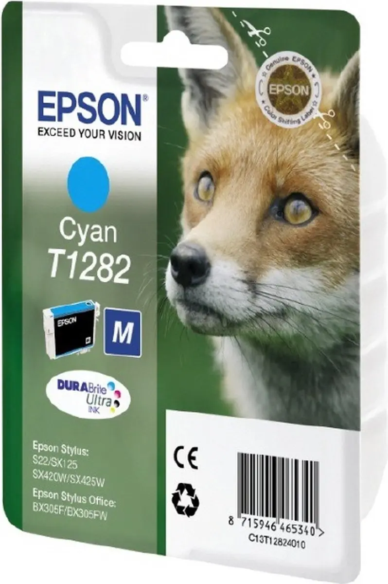 Epson T1282 Cyan DURABrite Ultra Inktpatroon 3.5ml