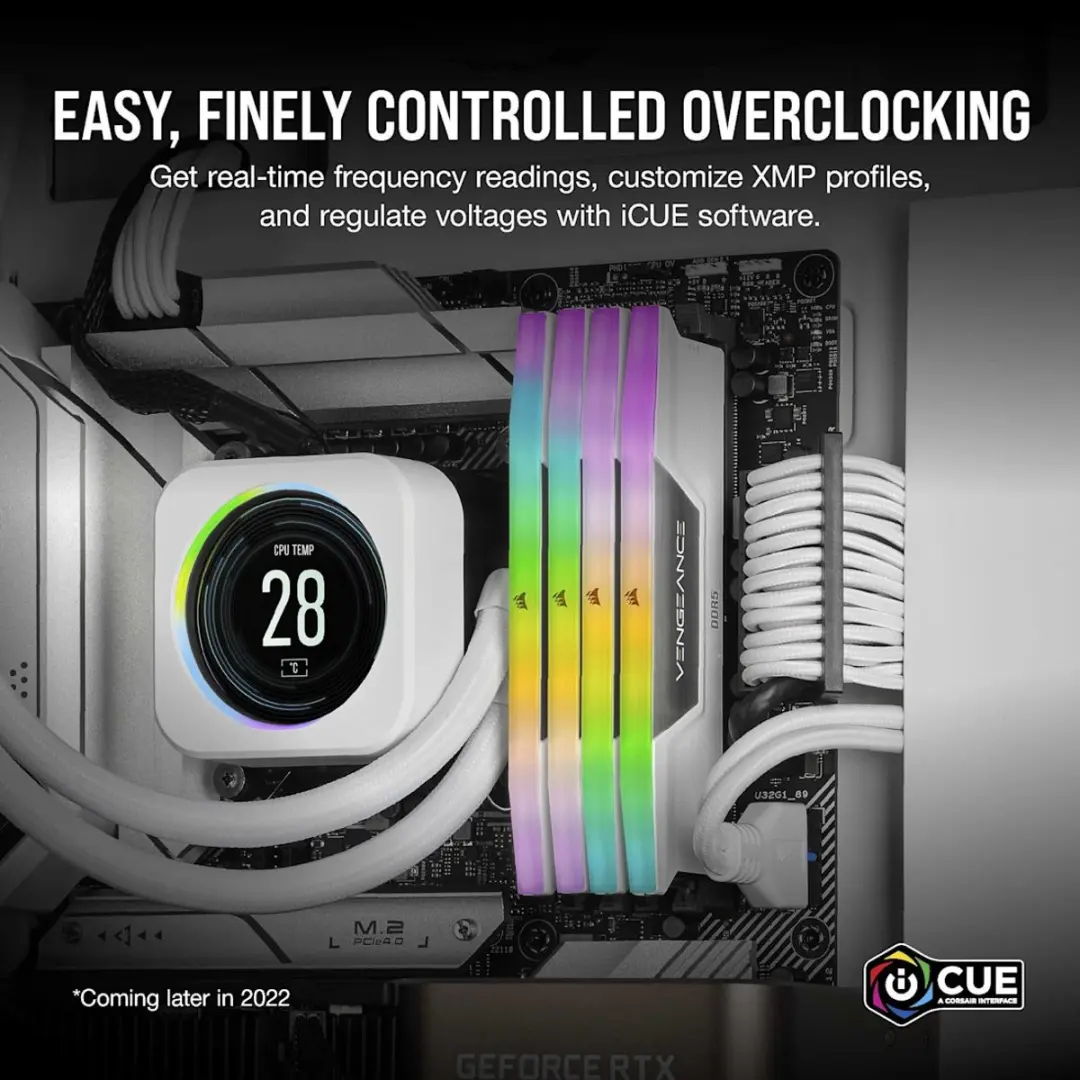 Corsair Vengeance RGB DDR5-6400 CMH32GX5M2B6400Z36W 32GB - Wit