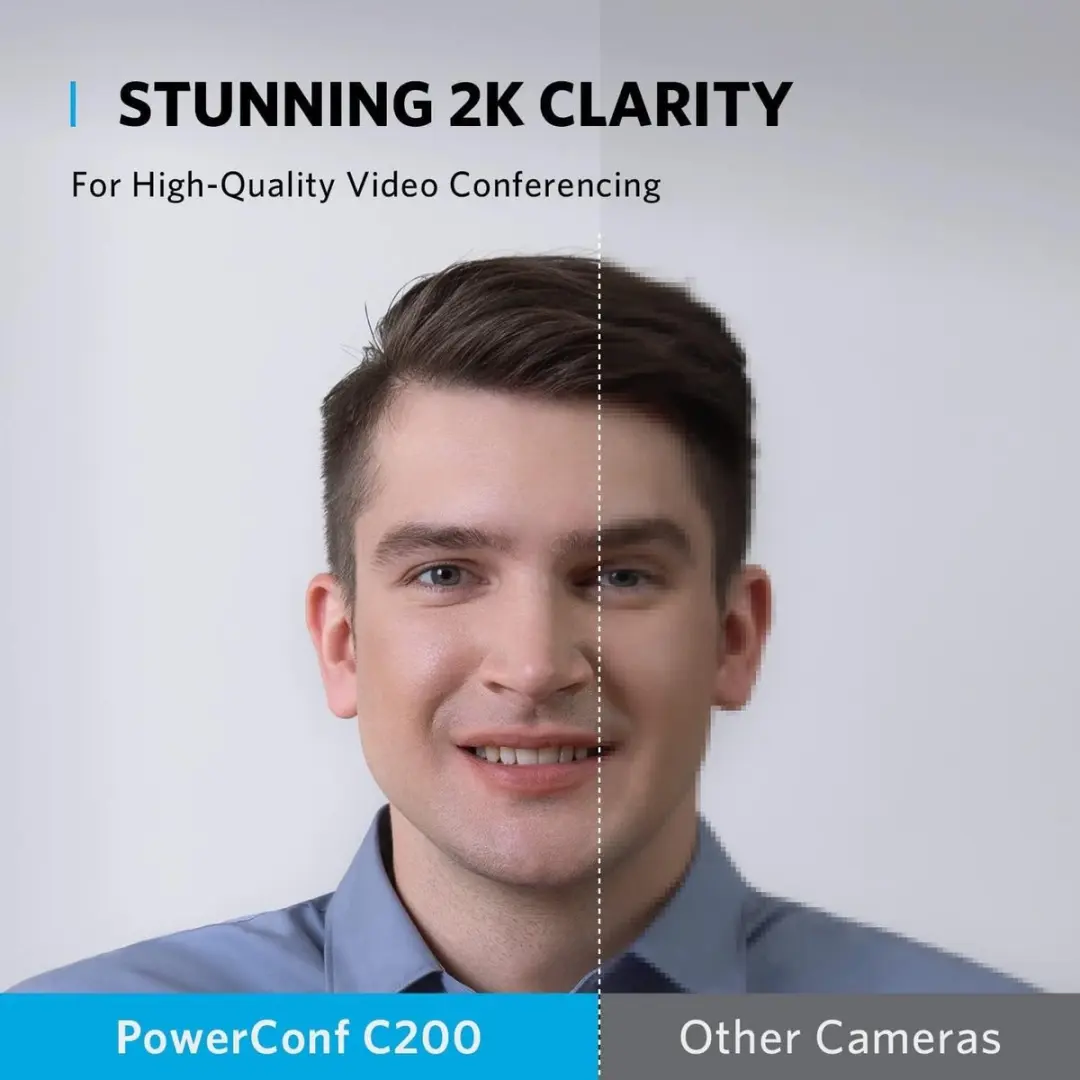 AnkerWork PowerConf C200 A3369011 Webcam 2K - Zwart - afbeelding 5 van 6