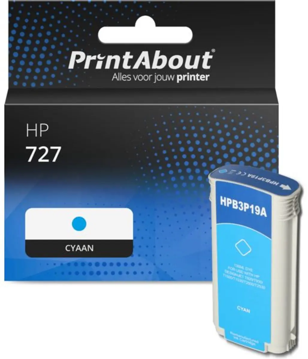 PrintAbout HP B3P19A Inktcartridge Cyaan