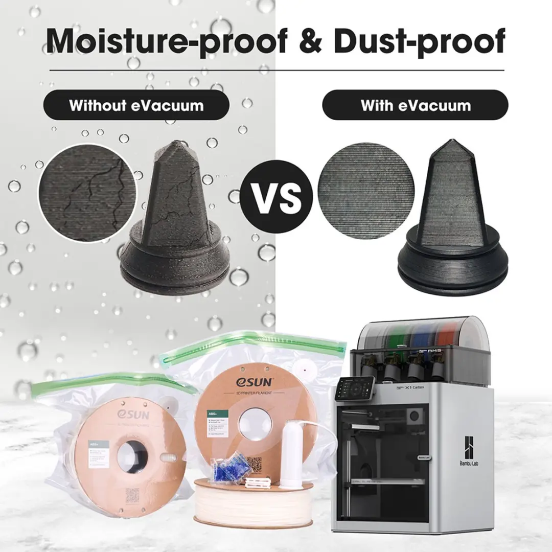 ESUN eVacuum Kit Pro 3 Vacuümpomp Set - 10 Zakken & 15 Vochtvangers
