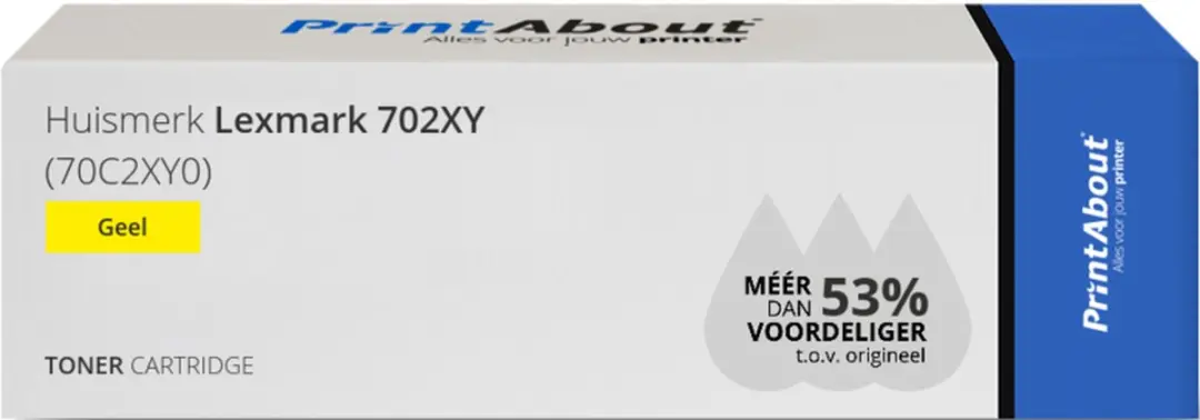 PrintAbout Lexmark 70C2XY0 Toner Geel - 4.400 Stuks