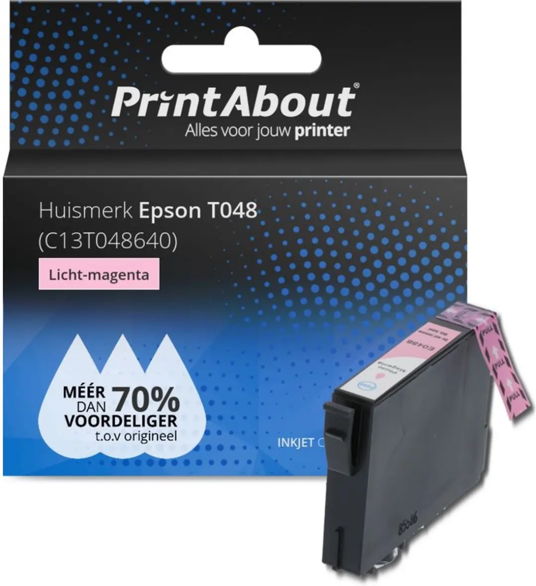 PrintAbout Epson T0486 Licht-magenta Inktcartridge - 17ml
