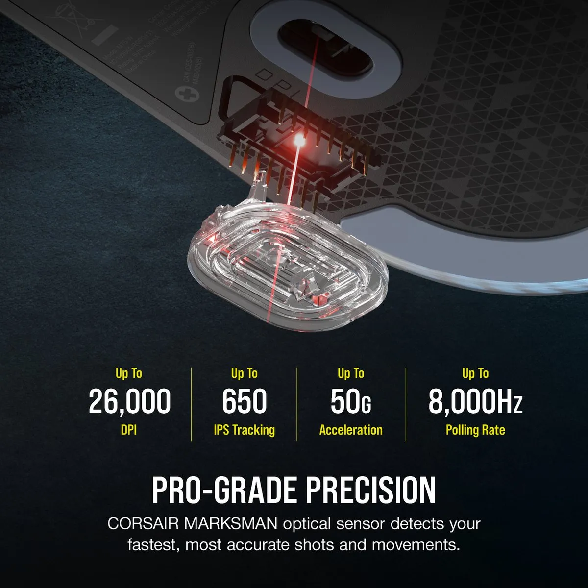 Corsair M75 Optische Gaming Muis CH-930D010-EU - 26.000 DPI - Zwart