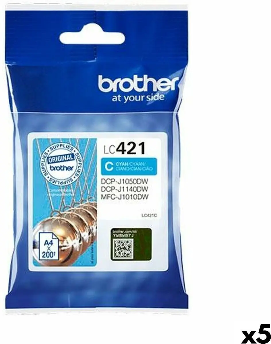 Brother LC-421C Inktcartridge - Blauw - 200 pagina's