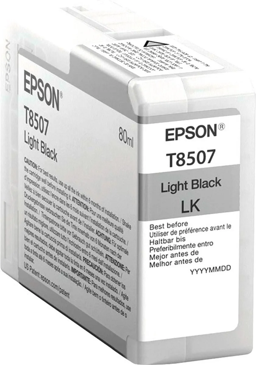 Epson T8507 UltraChrome HD Inktcartridge Licht Zwart - 80ml