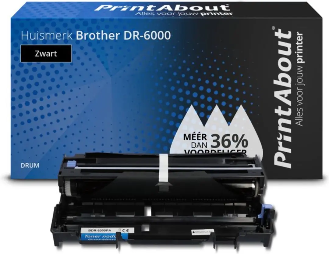 PrintAbout Brother DR-6000 Drum - 22.000 Drukken - Zwart
